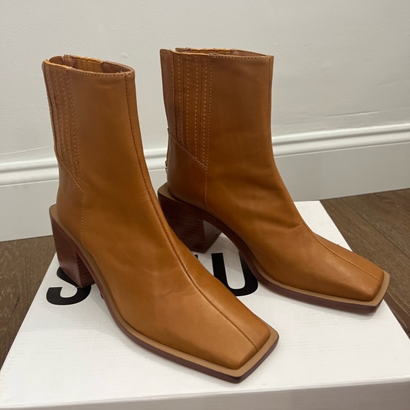 SCHUTZ Caramel Leather Booties 6.5 - Picture 4 of 9